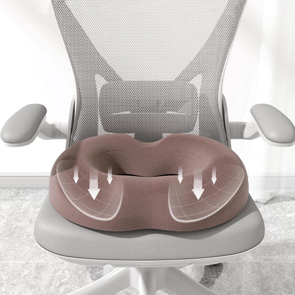Coccyx Donut Cushion for Comfort in Office And Vehicle, Memory Foam Chair Pad