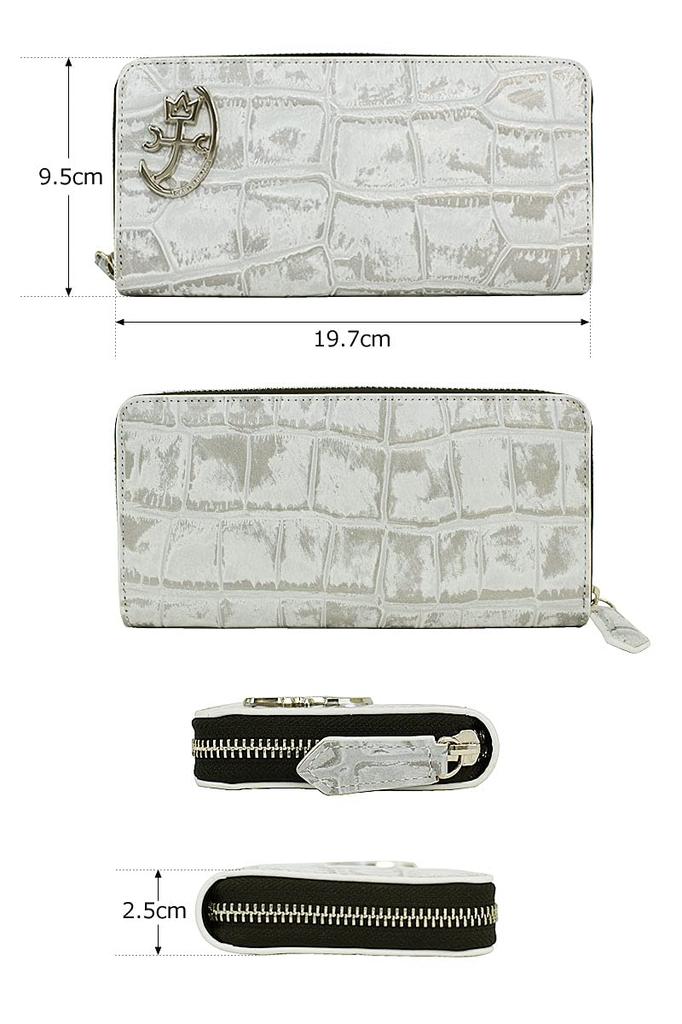 Castelbajac Round Zipper Long Wallet CB Gypsum Accessories Black