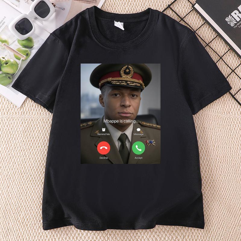 Kylian Mbappe Dictator Tshirt Unisex Unisex TShirt Casual T Shirt Cotton Short Sleeve Round Neck Tees Unisex Y2k Popular Funny Top