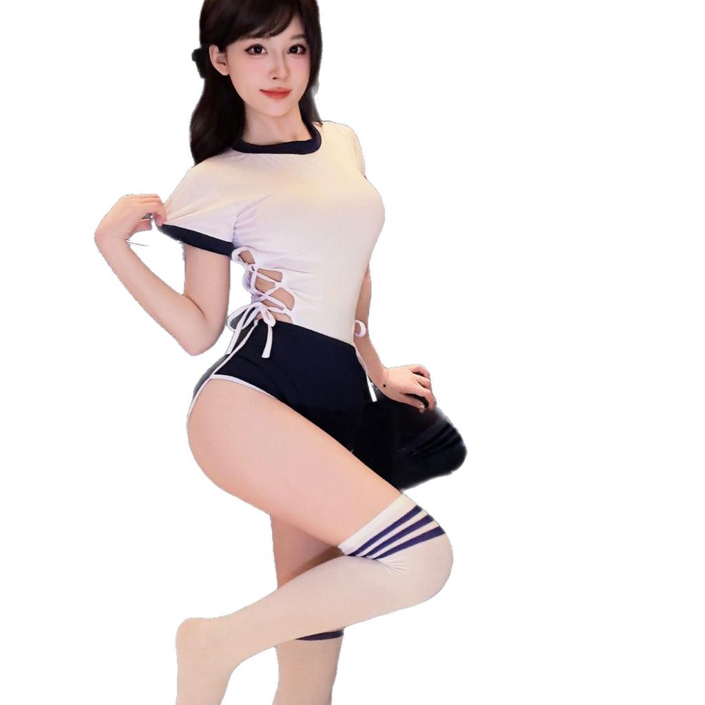 Erotic underwear Japanese campus sports gymnastics one-piece two-dimensional cute sexy pure desire swimsuit