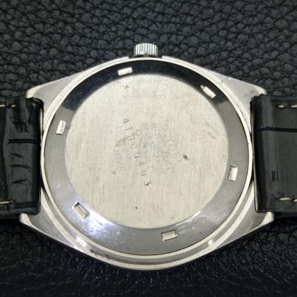 USED VINTAGE CITIZEN AUTOMATIC 8200 JAPAN MENS ARABIC BLUE DIAL WATCH A434865-2 R123-a434865