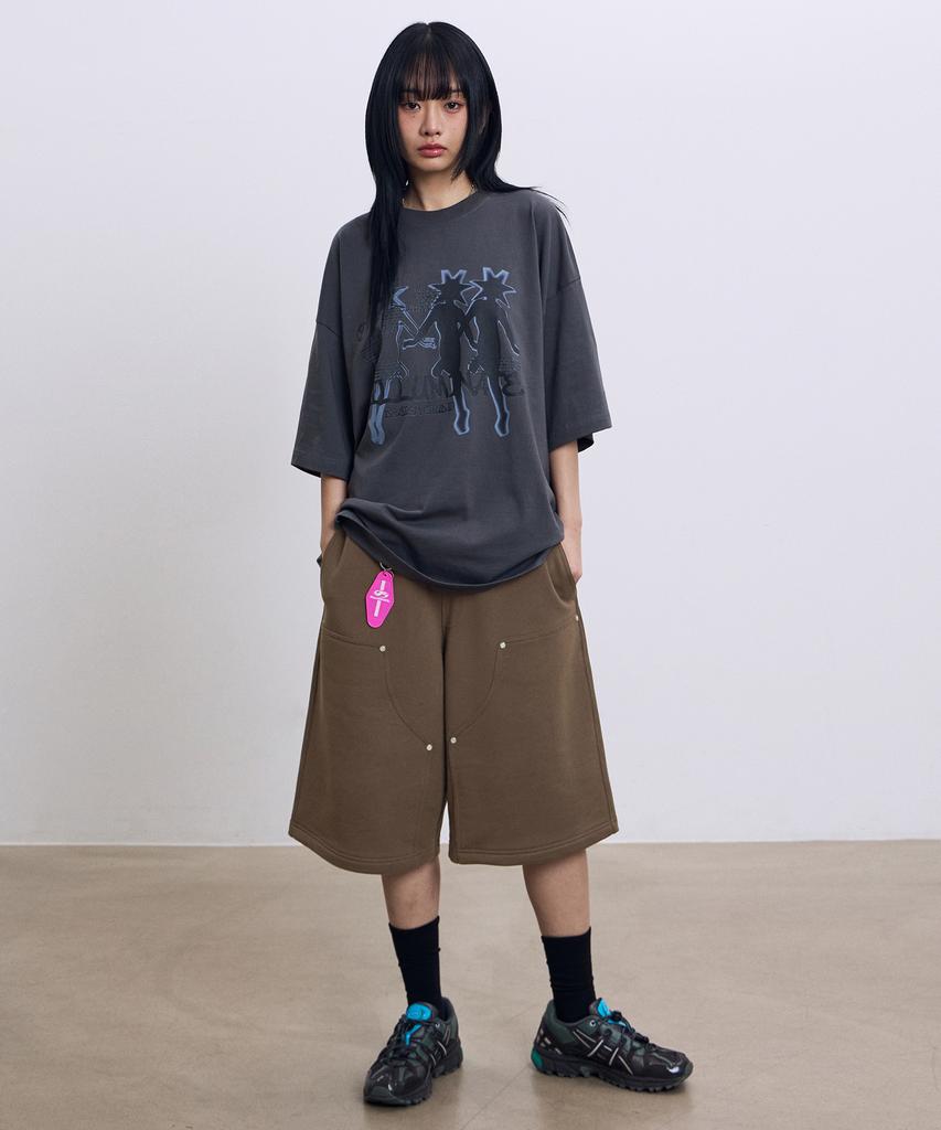 FILLUMINATE Keyring Loop Sweat Shorts - Brown