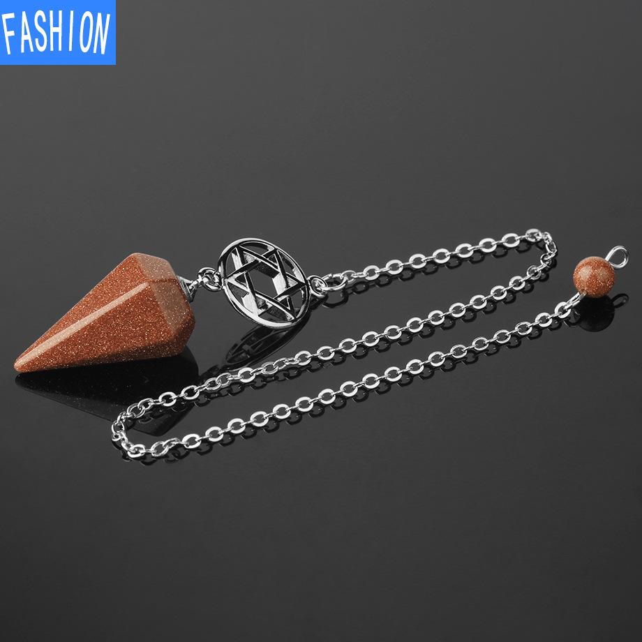 Spirit Pendulum Natural Crystal Pendant Treatment Point Pendulum Weika Meditation Semi Gem Jewelry Gift