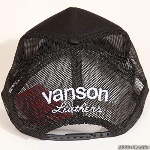 VANSON Vanson Cap with Logo Embroidery, Piping, and Piping Tape, Mesh Cap, Reprint, Johnny's Design, LB-199-02010