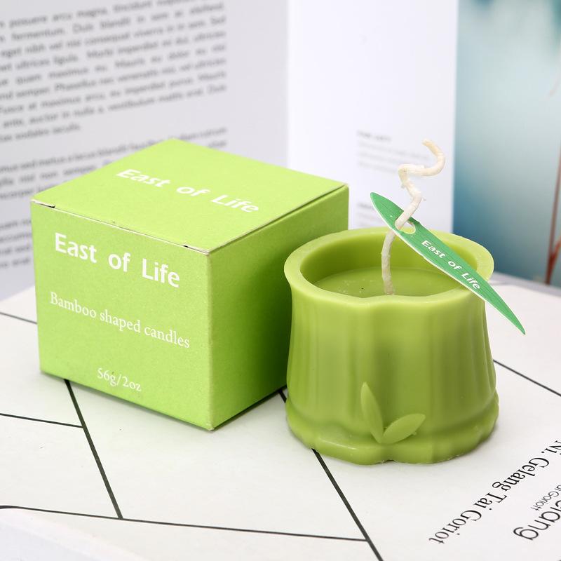 

Bamboo Joint Shape Souvenir Fragrance Candles Bamboo Aroma Candles Holiday Gift Ornaments Ins Style Lemongrass Bamboo