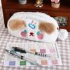 Korean Style Children Puppy Pencil Bag Puppy Pencil Pouch Desktop Storage Bags Plush Stationery Bag