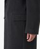 Musinsa Standard Cashmere Blend Daddy Shoulder Peaked Single Long Coat [Charcoal Grey]