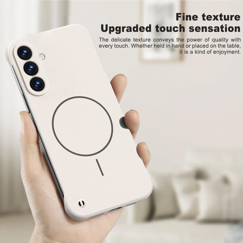 Ramlöst Magnetiskt Trådlös Laddning Telefonfodral För Samsung Galaxy A57 A37 5G Smalt Hårt Bakskydd