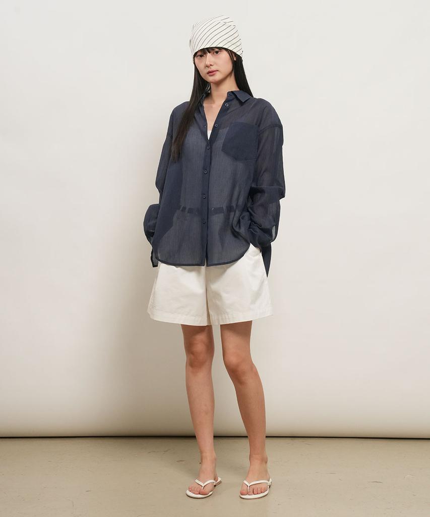 GENERALIDEA Double-Pleat Cotton Half Pants [White] / Gf2Lhp518