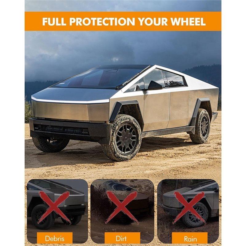 For Tesla Cybertruck 2024 4PCS Wheel Caps, Removable ABS Center Hub Cover, Easy tallation Cyber Truck Accessories