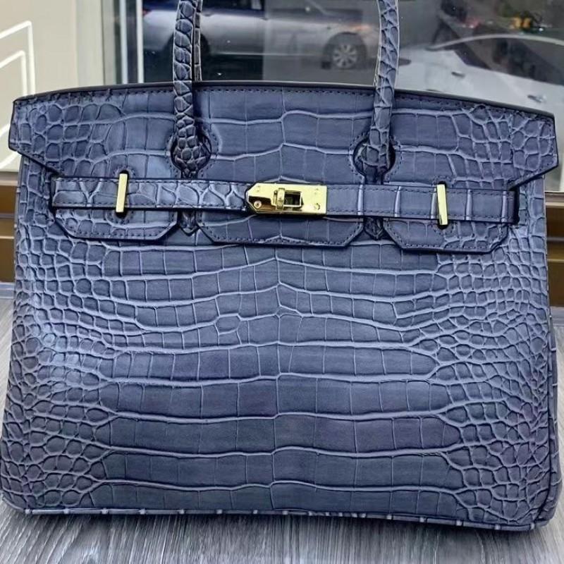 Yijinyuan 2024 Alligator Leather Platinum Bag Handbag Women Shoulder Fashionable Sweet Large-capacity