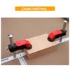 ENJOYWOOD 2er-Pack 19mm 20mm Werkbankhunde Niederhalter Schnellspanner Edelstahl MFT Tisch T-Nut Führungsschienensystem Klemmen