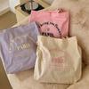 Women Canvas Shoulder Bagembroidery Daily Shopping Bags Student Books Bag Cotton Cloth Handbags Tote For Girls