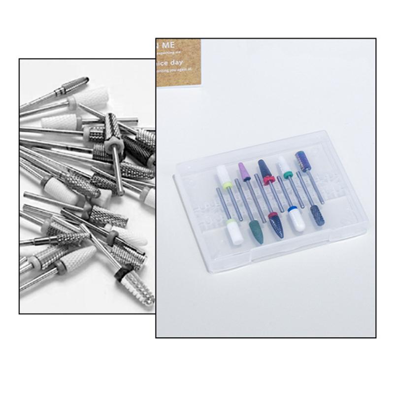 14 Holes Nail Drill Bits Storage Box Nail Grinding Head Holder Stand Portable Manicure Organizer Storage Box
