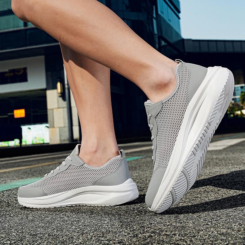 Fashion Mens Summer Breathable Mesh Mens Shoes Outdoor Casual Walking Shoes Large Flat Light Mesh Slippers Sandals Gray 48