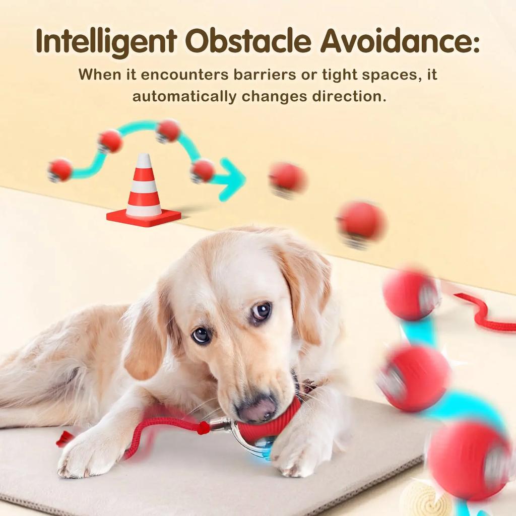 Smart Cat Toys Automatic Rolling Ball Fake Tail Rechargeable Electric Pet Interactive Toy Dog Cat Training Imitate Mouse Tail