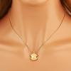 Nidin Elegant Shell Shape Inlaid Pearl Zircon Pendant Necklace For Women Female Compact Exquisite Clavicle Chain Jewelry Gifts