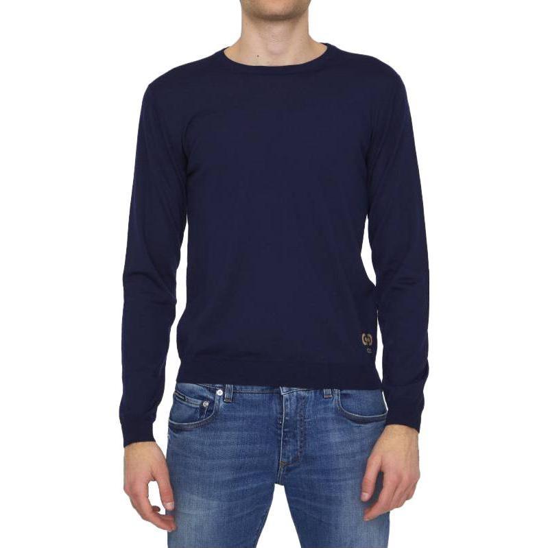 Gucci Wool Sweater With Horsebit Intarsia 'Blue' Men's 730974-XKCOR-4011
