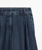 Masimodutti Pintuck Detail High-Rise Wide-Leg Jeans