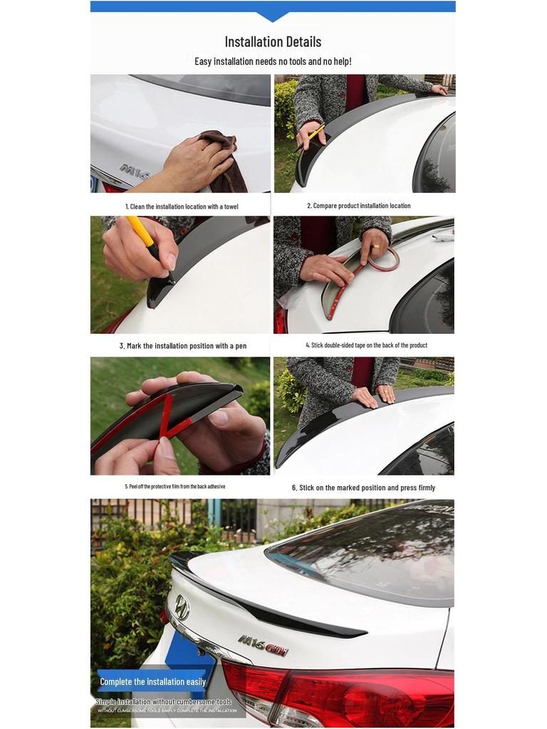 BMW 1 Series E82/E88 Coupe 07-13 MP Style M4 Blade Rear Spoiler Modification