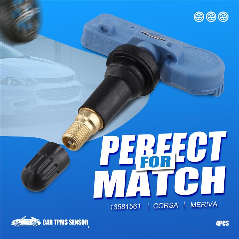 Precise 4Pcs Car TPMS Sensor 13581561 For  Malibu Opel Vauxhall Corsa Tire Pressure Sensor Monitoring System