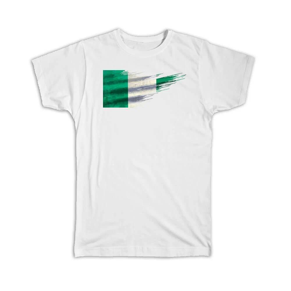Gift T-Shirt : Nigeria Flag Travel Expat Country Artistic 3XL