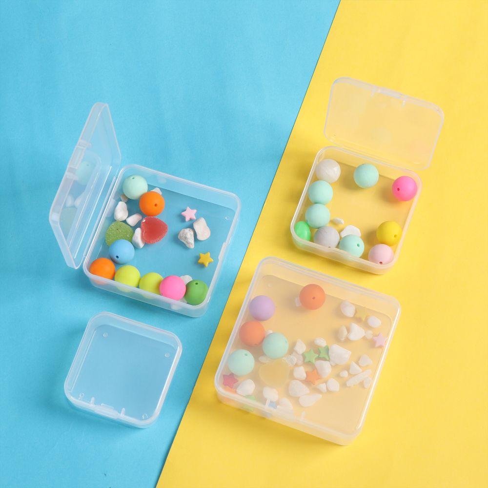 5 Sizse Fishing Tools Accessories Square Small Items Case Packing Boxes Transparent Storage Box Jewelry Beads Container