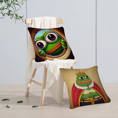 Kreskówka Żaba P-Pepe 45*45cm Poszewka na Poduszkę Poszewka Dekoracyjna Poszewka Domowa na Poduszkę Kanapową