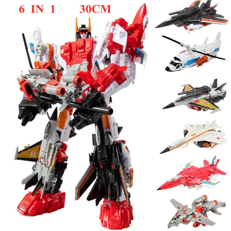 NEW Oversize 33CM Anime Devastator Transformation Robot Car Aircraft Dinosaur Action Figures