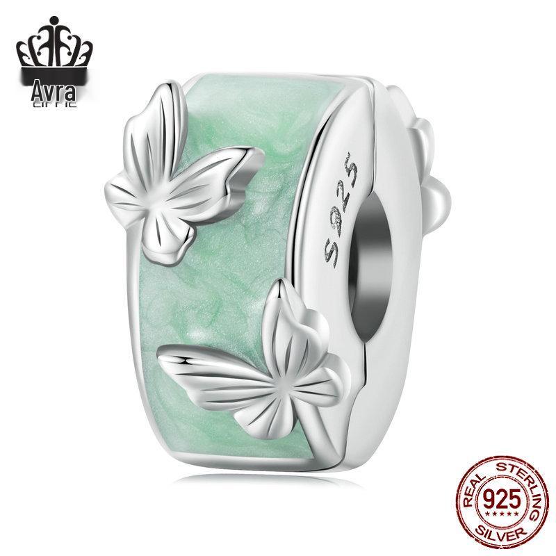 

Эверли Мятно-зеленый Бисероплетение Бабочка Клипсы