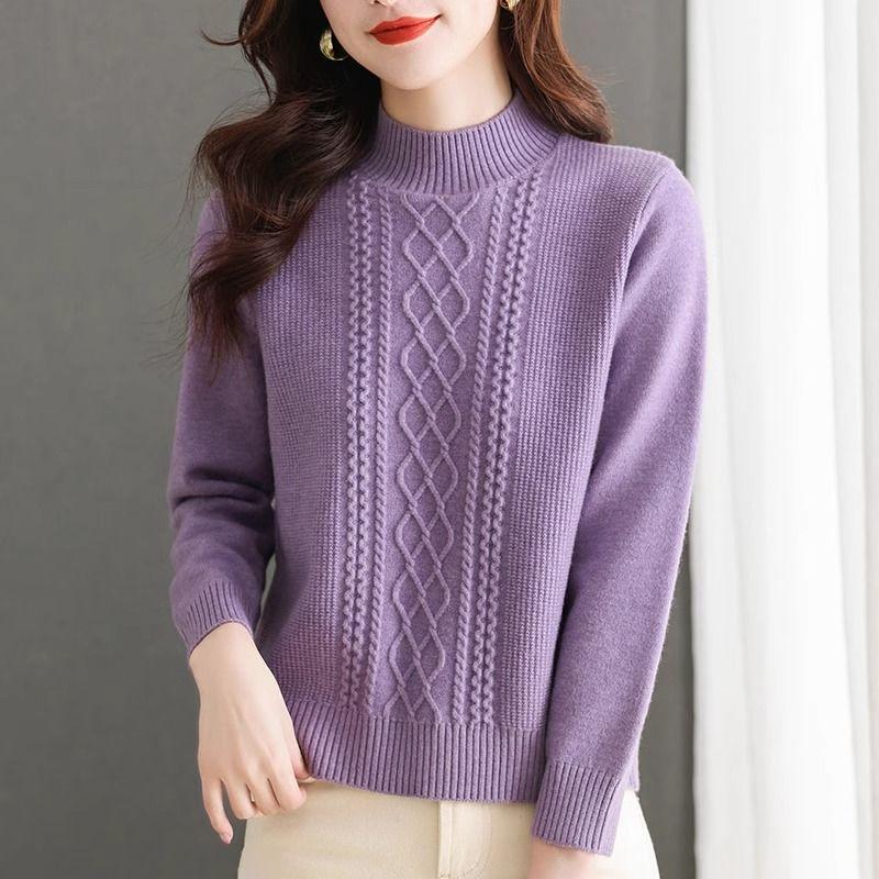 Fashion Women Turtleneck Sweater Autumn Winter Long Sleeve Pullovers Office Ladies Clothing Soft Knitted Jumpers Pull Female