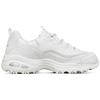Skechers D'Lites 1.0 Bead Bear Textile, Artificial Leather Cushioning Abrasion Resistant Breathable 149463-WHT