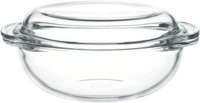 Iwaki Hittebestendige Glazen Stoofpan, 1,5L, B683, Magnetron, Rijstkoker, Oven, Stoompan, Stoofpotkom, Vaatwasmachinebestendig