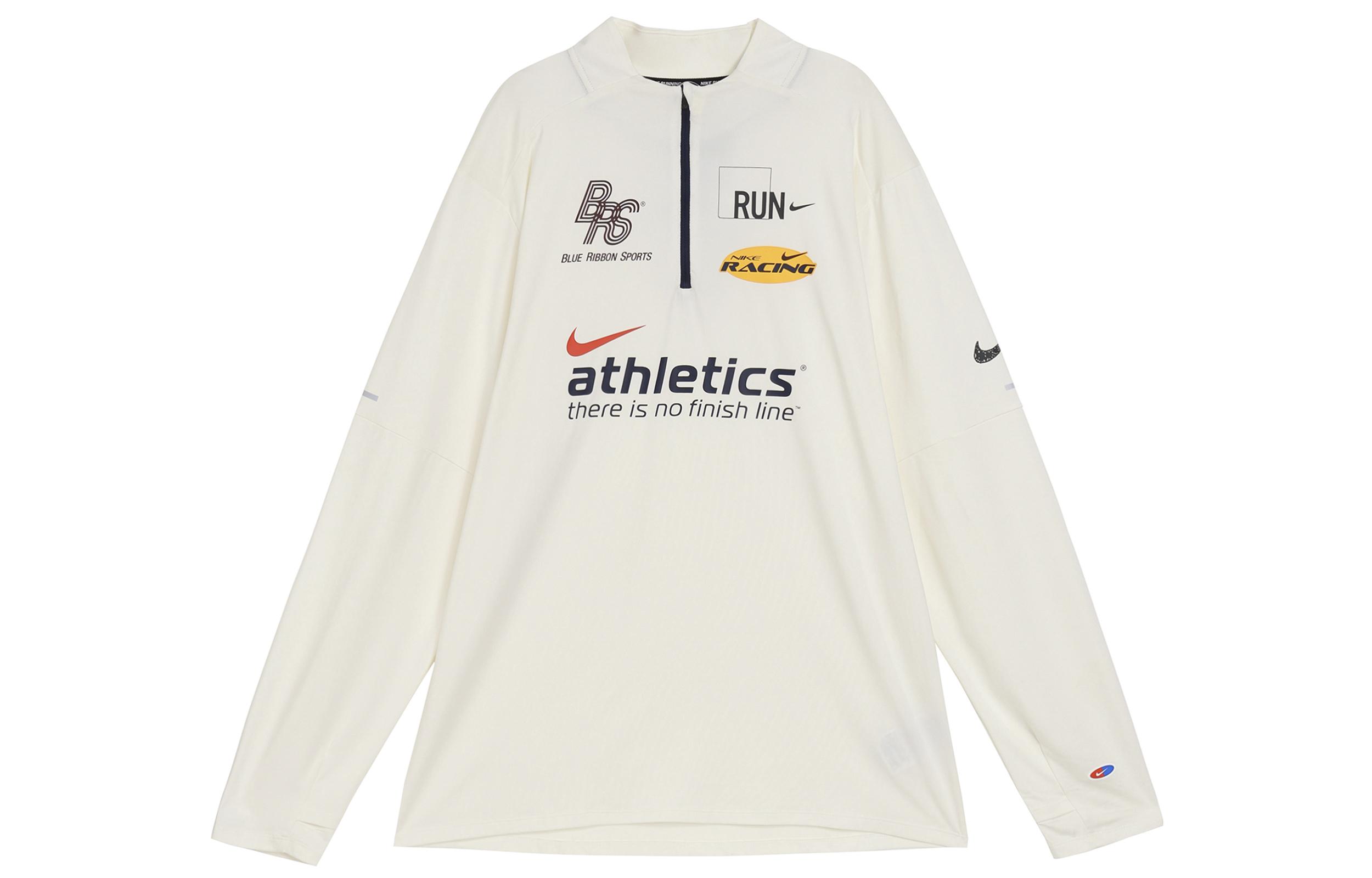 Nike T Shirts Men s Ecru Stand Collar Moderate HF4560-133 2XL