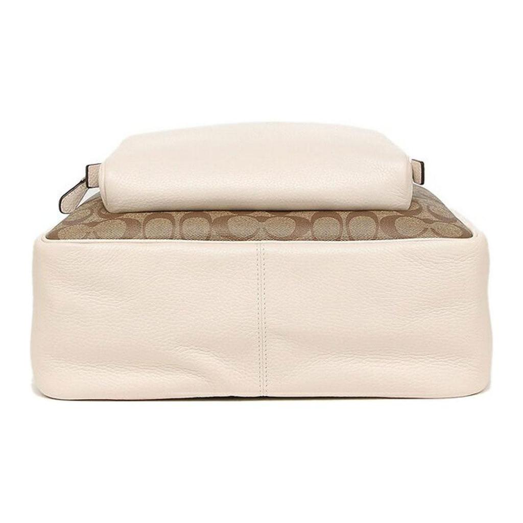 COACH Leather Patchwork With PVC Backpack Large Women's White & Brown Monogram 6495-IMDJ8