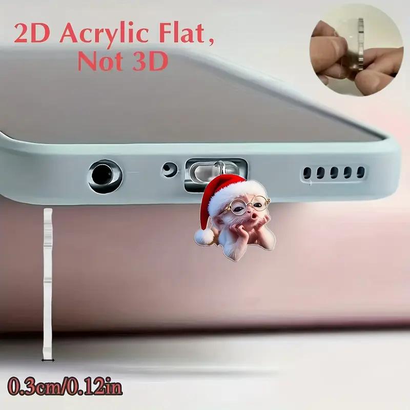 1/3 Stück Niedlicher Chihuahua Acryl Handy Staubschutzanhänger für iPhone, Samsung und Xiaomi