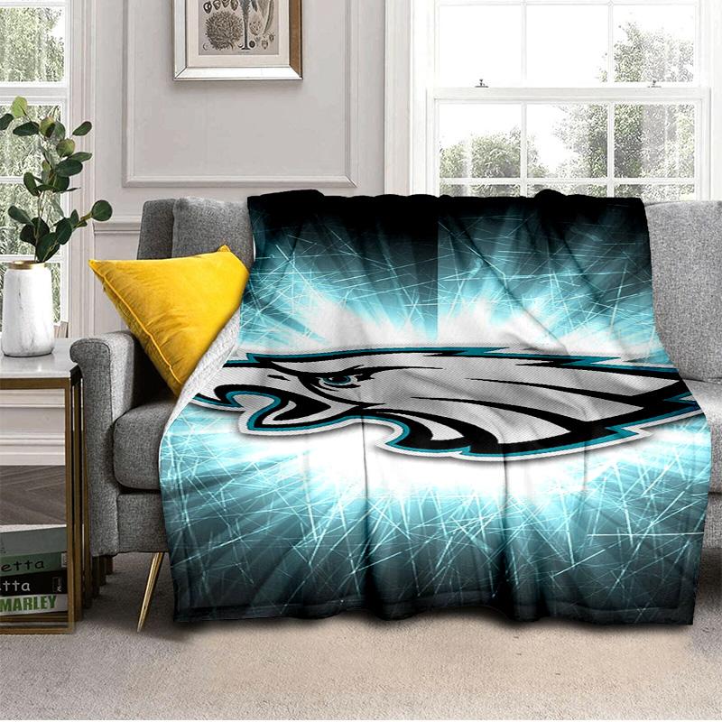 Philadelphia Eagles Nachtspiel Decke Outdoor Flanelldecke für Camping, Wandern, Gartenpartys, Picknick Zubehör, Geschenk für Familie und Freunde 75x90cm