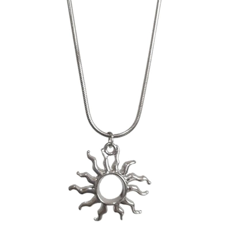 Simple Sun Star Swirl Aesthetic Necklace Fashion Simple Clavicle Chain Women Girls Wedding Jewelry Party Birthday Gift