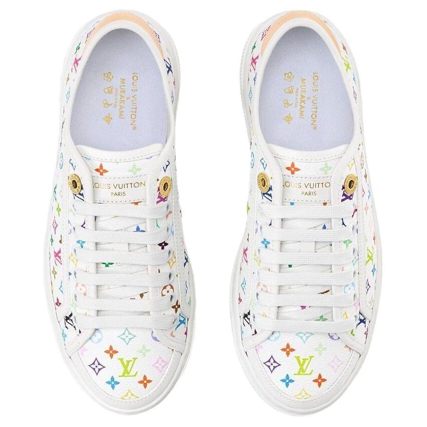 Louis Vuitton X Takashi Murakami Collaboration Lagoon Low Top Skateboard Shoes Women's White 1AJKBL