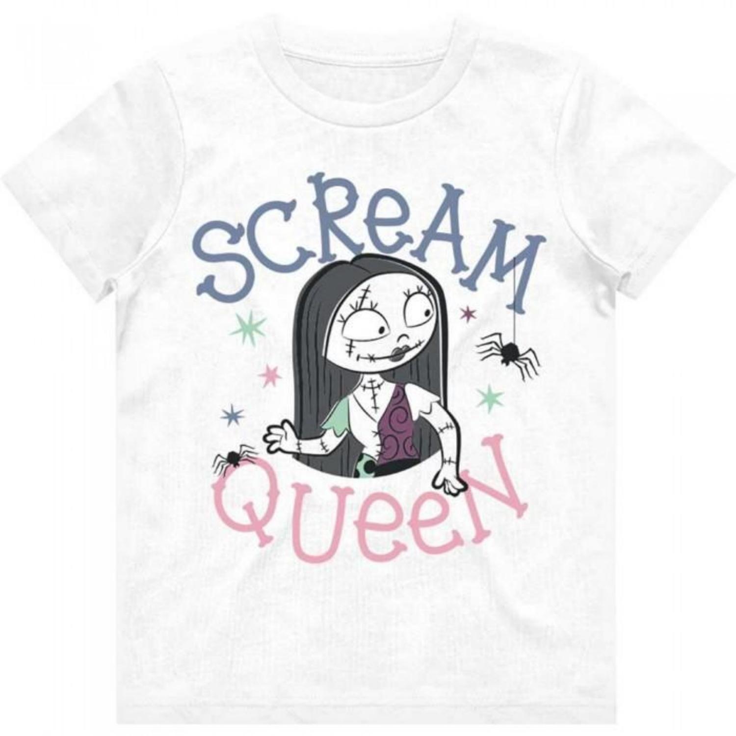 

Nightmare Before Christmas Girls Scream Queen Cotton T-Shirt S чёрный