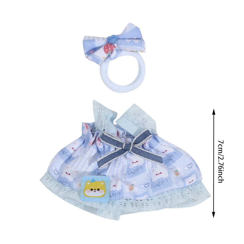 2025 New Labubu Clothes Outfit Accessories for Universal 17cm V2 V1 Plush Idol Doll's Clothing Leisure Trend Doll