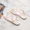 7468-20 Flat-soled Women's Sandals, New Korean Version of Youth Roman Shoes for Summer 2025, Outer Wear