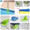 3 In 1 Long Handle Tile Scrubber Cleaning Brush Triangle Sponge Glass Wiper 180° Rotatable Retractable Bathroom Floor Cleaning