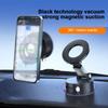 Adjustable & Foldable Magnetic Phone Holder, Strong Magnet, Vacuum Suction Cup Mount for Dashboard, Bathroom Tiles, Glass