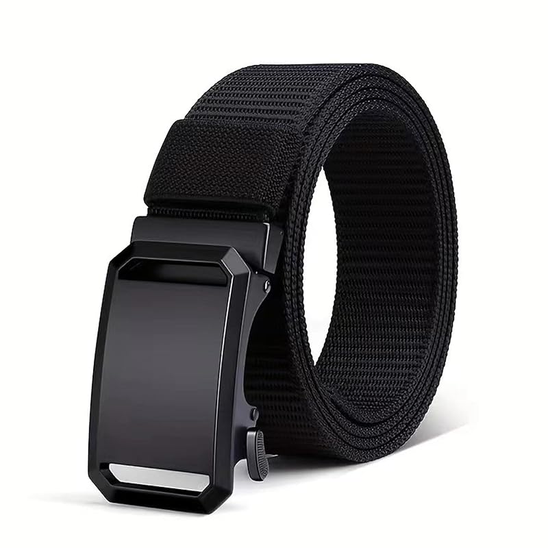 

[nalaina] belt men s Business - stepless adjustment auto lock type Nylon belt [length 120cm width 3.8 cm] gentleman belt I wonder if it s okay