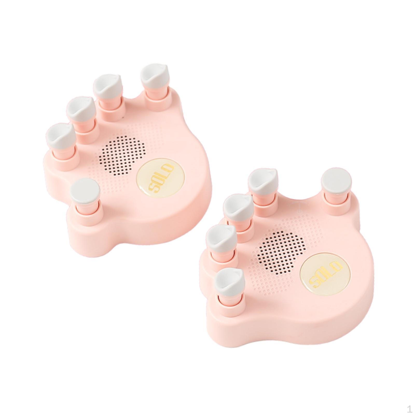 

2 штуки Детский тренажер для пальцев пианино для тренировки гитары, тренировки хвата розовый