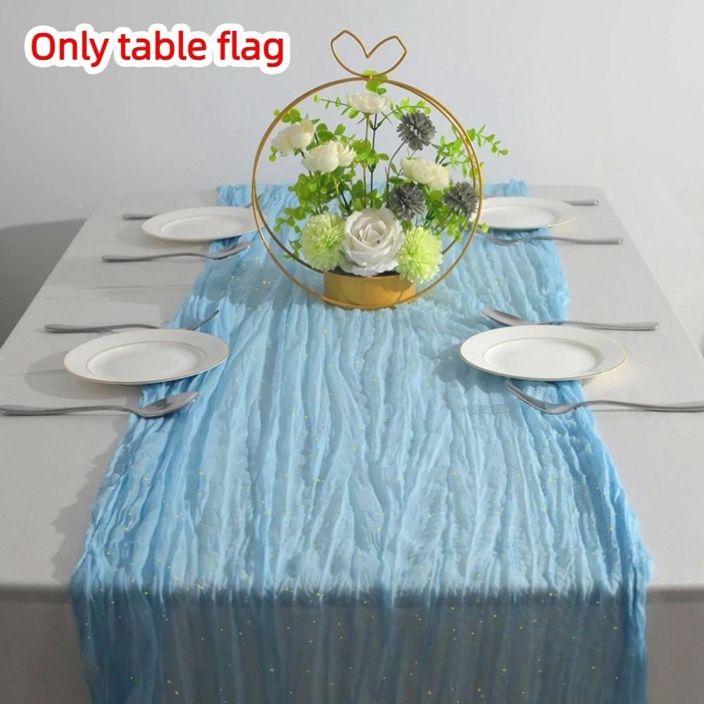 Semi-Sheer Cheese Cloth Table Runner Multicolor Shimmer Wedding Table Runner Fine Flash Country Wedding Decoration Wedding Decor