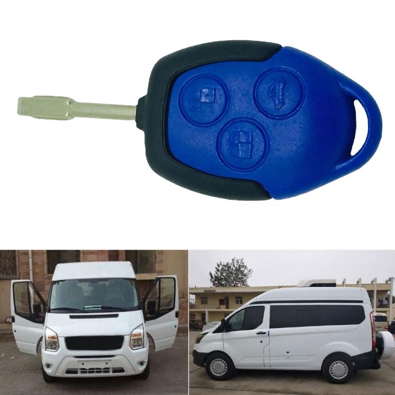 Automobile Blue 3 Button Remote Key Shell Protector For Transit Connect 2006-2014 DIY Replacement Cover