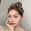 Wide Side For Girls Lattice Check Women Hair Hoop Grid Hairbands Korean Head Wrap Knot Headband