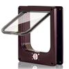 4 Ways Locking Cat Flap Door with Security Lock ABS Easy Installation Self-Closing Pet Door Turn Knob Weatherproof Dog Flap Door